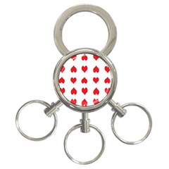 Heart Red Love Valentines Day 3-ring Key Chain by HermanTelo