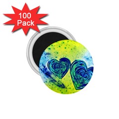 Heart Emotions Love Blue 1 75  Magnets (100 Pack)  by HermanTelo