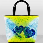 Heart Emotions Love Blue Bucket Bag Back