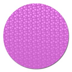 Background Polka Pink Magnet 5  (round) by HermanTelo