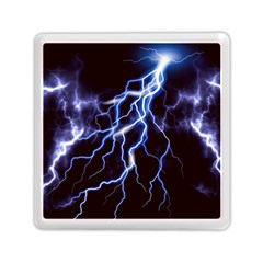 Blue Thunder Colorful Lightning Graphic Memory Card Reader (square) by picsaspassion