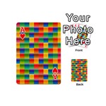 Background Colorful Abstract Playing Cards 54 Designs (Mini) Front - HeartA