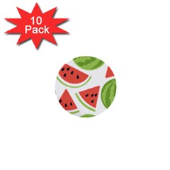 Watermelon Juice Auglis Clip Art Watermelon 1  Mini Buttons (10 Pack)  by Vaneshart