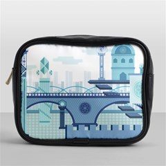 Blue City Building Fantasy Mini Toiletries Bag (one Side) by Vaneshart