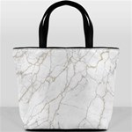 White Marble texture floor background with gold veins intrusions greek marble print luxuous real marble Bucket Bag Front