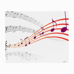 Music Notes Clef Sound Small Glasses Cloth (2 Sides) by HermanTelo