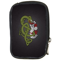 Pepe The Frog Rare Celtic Viking Norse Dragon Pattern Deus Vult Medieval Wojak Crusader Compact Camera Leather Case by snek