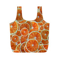 Oranges Background Texture Pattern Full Print Recycle Bag (m) by HermanTelo