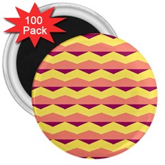 Background Colorful Chevron 3  Magnets (100 Pack) by HermanTelo