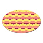 Background Colorful Chevron Oval Magnet Front