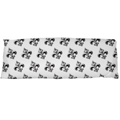 French France Fleur De Lys Metal Pattern Black And White Antique Vintage Body Pillow Case (dakimakura) by Quebec