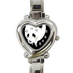 Heart Italian Charm Watch Panda Front