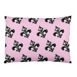 French France Fleur De Lys Metal Pattern black and white antique vintage pink and black rocker Pillow Case 26.62 x18.9  Pillow Case