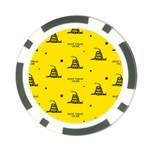 Gadsden Flag Don t tread on me Yellow and Black Pattern with american stars Poker Chip Card Guard Front