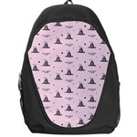 Gadsden Flag Don t tread on me Light Pink and Black Pattern with american stars Backpack Bag Front