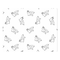 Messy Life Phrase Motif Typographic Pattern Double Sided Flano Blanket (large)  by dflcprintsclothing