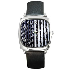 Architecture Building Pattern Square Metal Watch by Amaryn4rt