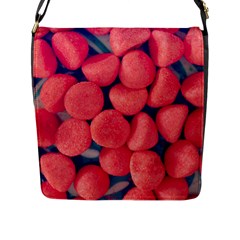 Fraise Bonbons Flap Closure Messenger Bag (l) by kcreatif