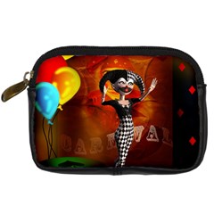 Cute Little Harlequin Digital Camera Leather Case by FantasyWorld7