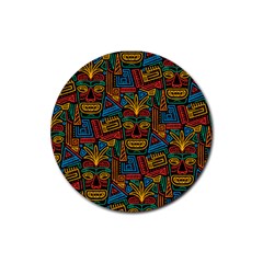 Boho Pattern 2 Rubber Coaster (round)  by designsbymallika