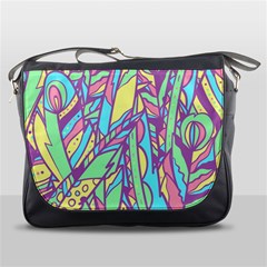 Feathers Pattern Messenger Bag by Sobalvarro