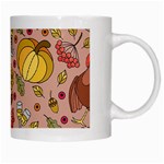 Thanksgiving Pattern White Mugs Right