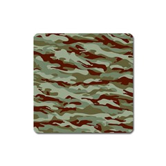 Brown And Green Camo Square Magnet by McCallaCoultureArmyShop