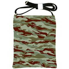 Brown And Green Camo Shoulder Sling Bag by McCallaCoultureArmyShop