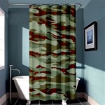 Brown and Green Camo Shower Curtain 36  x 72  (Stall)  Curtain(36 X72 ) - 33.26 x66.24  Curtain(36 X72 )