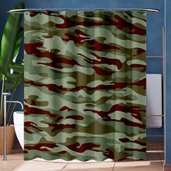 Brown And Green Camo Shower Curtain 60  X 72  (medium)  by McCallaCoultureArmyShop