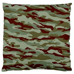 Brown And Green Camo Large Flano Cushion Case (one Side) by McCallaCoultureArmyShop