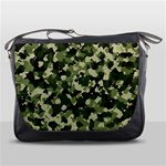 Dark Green Camouflage Army Messenger Bag Front