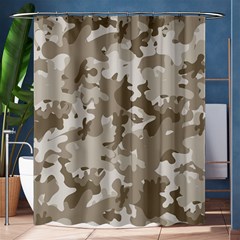 Tan Army Camouflage Shower Curtain 60  X 72  (medium)  by mccallacoulture