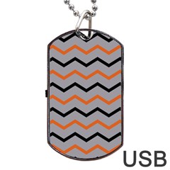 Basketball Thin Chevron Dog Tag Usb Flash (one Side) by mccallacoulturesports