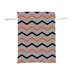 Basketball Thin Chevron Lightweight Drawstring Pouch (L) Back