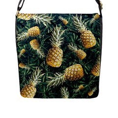 Pattern Ananas Tropical Flap Closure Messenger Bag (l) by kcreatif