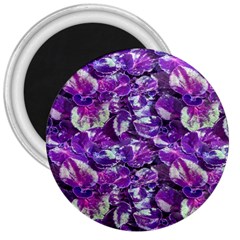 Botanical Violet Print Pattern 2 3  Magnets by dflcprintsclothing