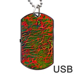 Background Pattern Texture Dog Tag Usb Flash (one Side) by HermanTelo