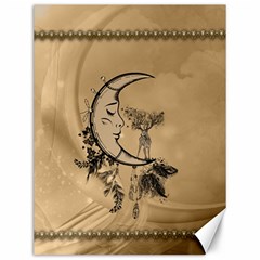 Deer On A Mooon Canvas 12  X 16  by FantasyWorld7