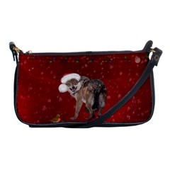 I m Ready For Christmas, Funny Wolf Shoulder Clutch Bag by FantasyWorld7