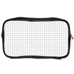 Aesthetic Black And White Grid Paper Imitation Toiletries Bag (two Sides) by genx