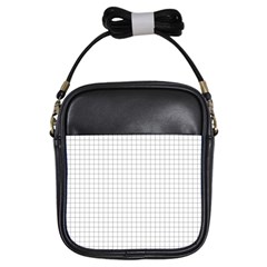 Aesthetic Black And White Grid Paper Imitation Girls Sling Bag by genx