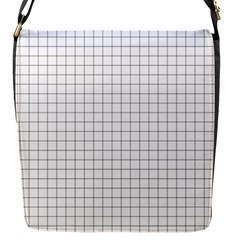 Aesthetic Black And White Grid Paper Imitation Flap Closure Messenger Bag (s) by genx