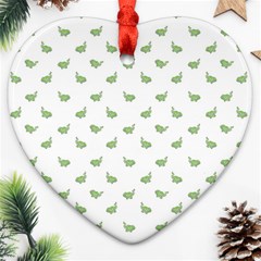 Iguana Sketchy Cartoon Style Drawing Pattern 2 Ornament (heart) by dflcprintsclothing