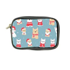 Cute French Bulldog Puppy Dog Christmas Costume Seamless Pattern Coin Purse by Vaneshart