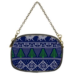 Beautiful Knitted Christmas Pattern Chain Purse (two Sides) by Vaneshart