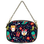 Colorful Funny Christmas Pattern Cute Cartoon Chain Purse (Two Sides) Front