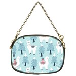 Christmas Tree Cute Lama With Gift Boxes Seamless Pattern Chain Purse (One Side) Front