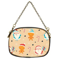 Funny Christmas Pattern Background Chain Purse (one Side) by Vaneshart