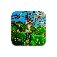 Coral Tree 2 Rubber Square Coaster (4 Pack)  by bestdesignintheworld